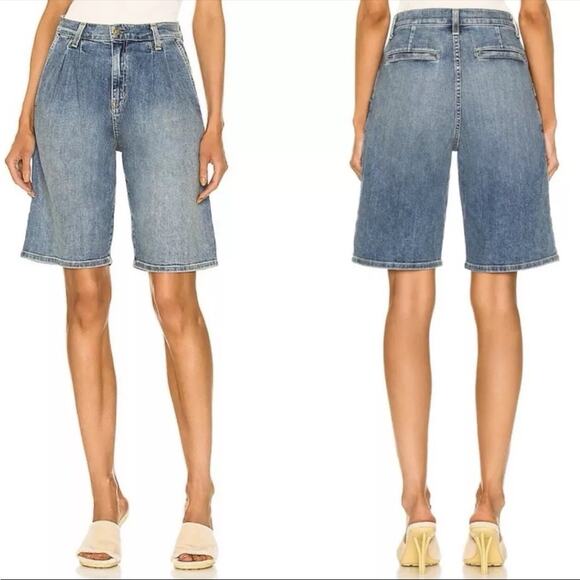 NILI LOTAN high waisted long denim shorts size 29 retails $350 new - Picture 14 of 14